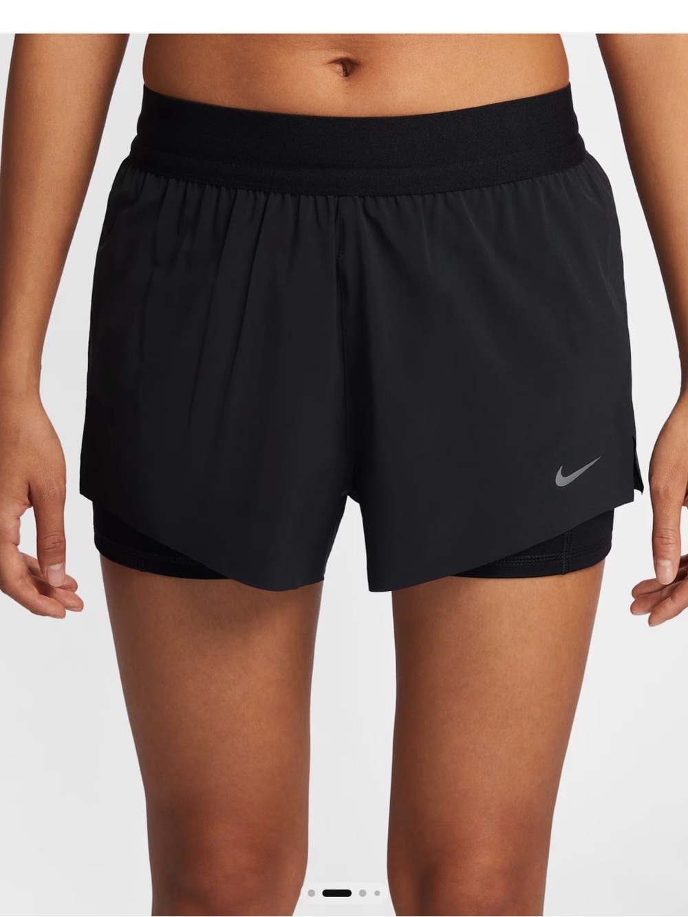 Nike Swift Black 2-in-1 Running Shorts Medium